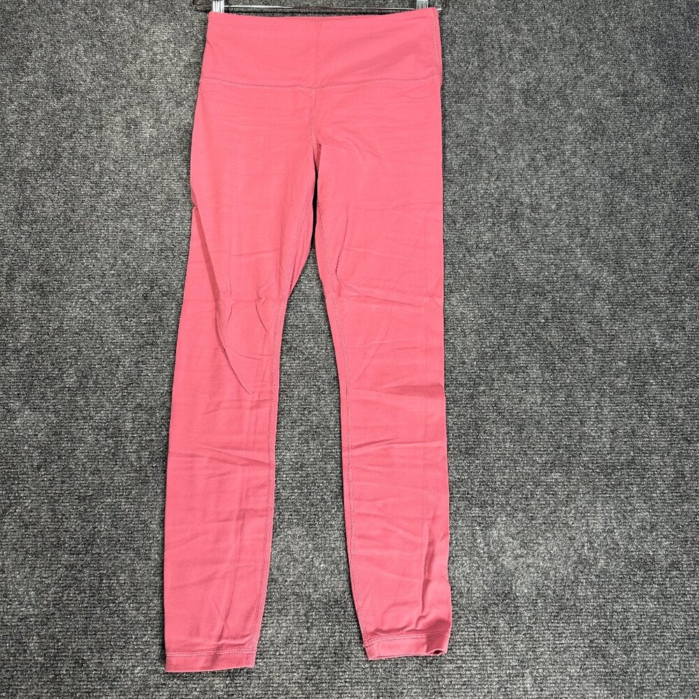 Athleta Elation High Rise Legging Womens XS Compression Pants Salmon Pink Pocket